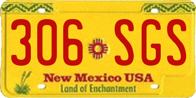 NM license plate 306SGS