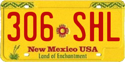 NM license plate 306SHL