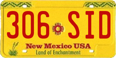 NM license plate 306SID