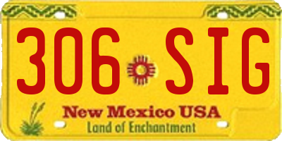 NM license plate 306SIG