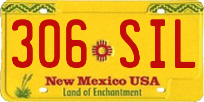 NM license plate 306SIL