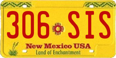 NM license plate 306SIS