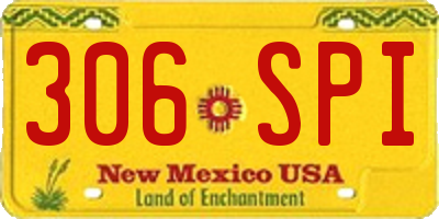 NM license plate 306SPI