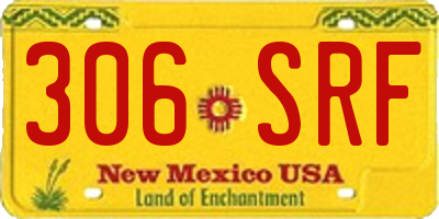 NM license plate 306SRF
