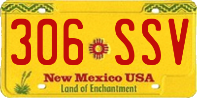 NM license plate 306SSV