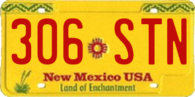 NM license plate 306STN