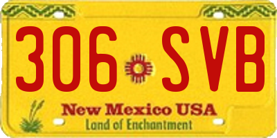NM license plate 306SVB