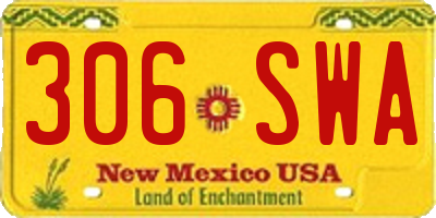 NM license plate 306SWA