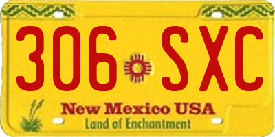 NM license plate 306SXC