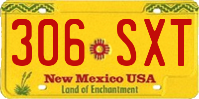 NM license plate 306SXT