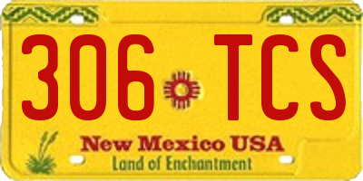 NM license plate 306TCS
