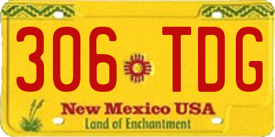 NM license plate 306TDG