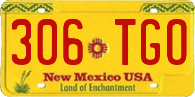 NM license plate 306TGO