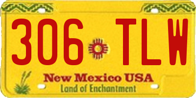 NM license plate 306TLW