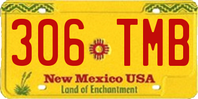 NM license plate 306TMB