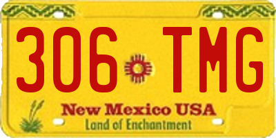NM license plate 306TMG