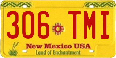 NM license plate 306TMI