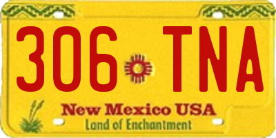 NM license plate 306TNA