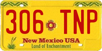 NM license plate 306TNP