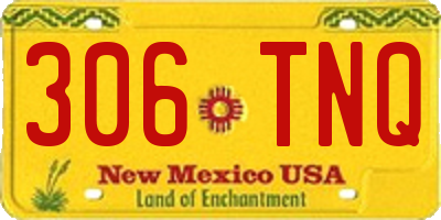 NM license plate 306TNQ