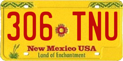 NM license plate 306TNU