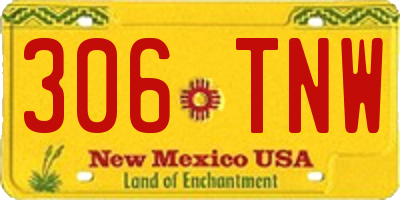 NM license plate 306TNW