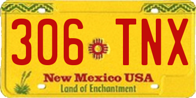 NM license plate 306TNX