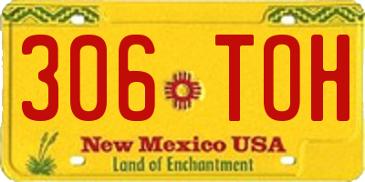 NM license plate 306TOH