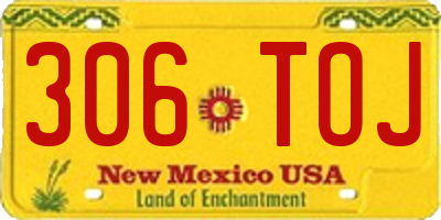 NM license plate 306TOJ