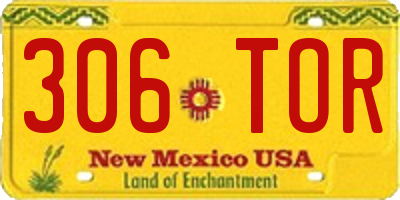 NM license plate 306TOR