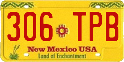 NM license plate 306TPB