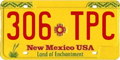 NM license plate 306TPC
