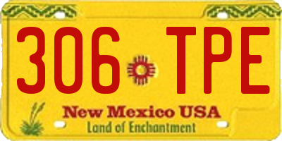 NM license plate 306TPE