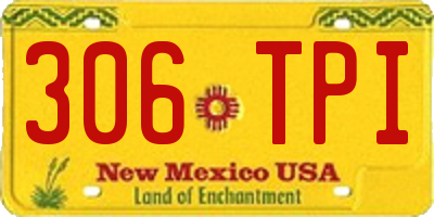 NM license plate 306TPI