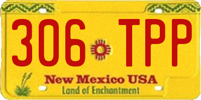 NM license plate 306TPP