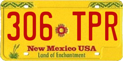 NM license plate 306TPR