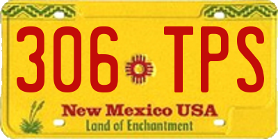 NM license plate 306TPS
