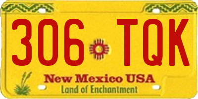 NM license plate 306TQK