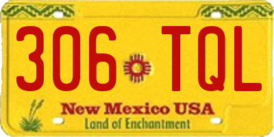 NM license plate 306TQL
