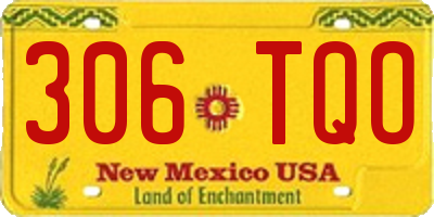 NM license plate 306TQO