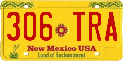 NM license plate 306TRA