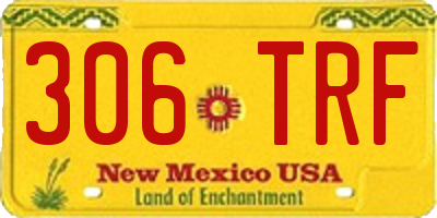 NM license plate 306TRF