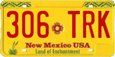 NM license plate 306TRK