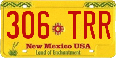 NM license plate 306TRR