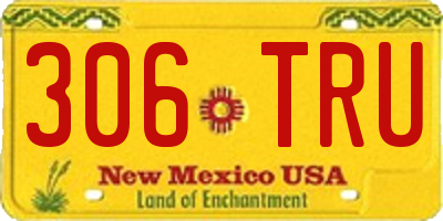 NM license plate 306TRU