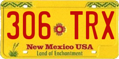 NM license plate 306TRX