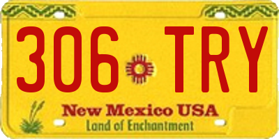 NM license plate 306TRY
