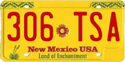 NM license plate 306TSA