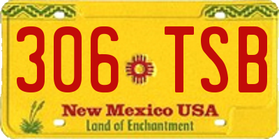 NM license plate 306TSB