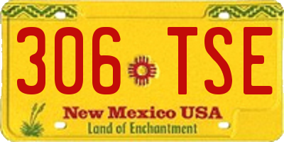 NM license plate 306TSE